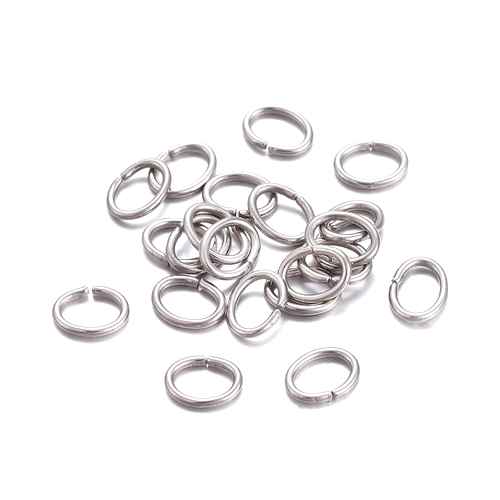 Stainless steel ovale ring 3.5x4.5mm, wire 0.6mm; per 250 stuks - Klik op de afbeelding om het venster te sluiten