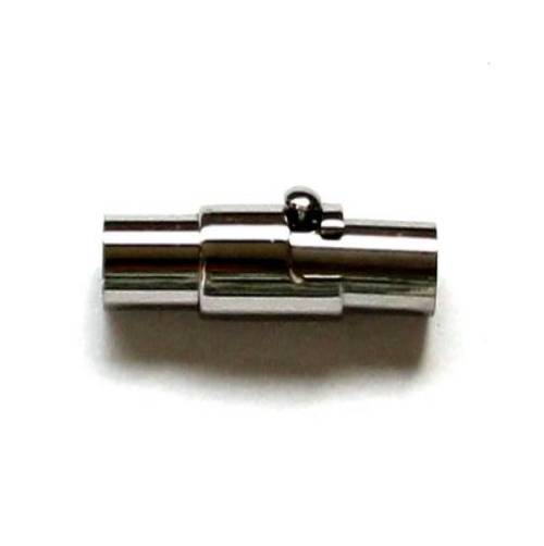 Stainless steel bajonet magneetslot 5mm, glanzend; per 10 stuks