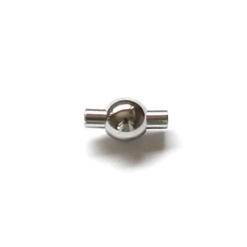 Stainless Steel magnetlock for 2.5mm, shiny; per 10 pcs - Click Image to Close