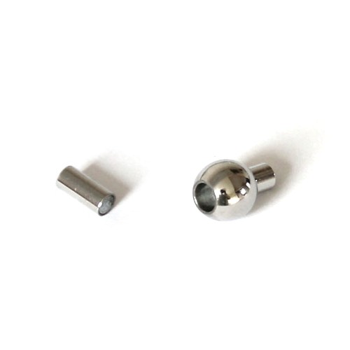 Stainless Steel magnetlock for 2.5mm, shiny; per 10 pcs
