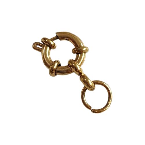 Stainless steel lspringclasp, 10mm, ip gold; per 5 pcs - Click Image to Close